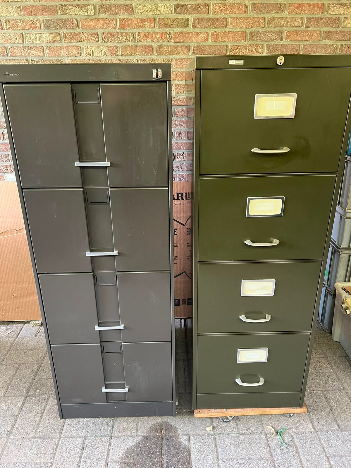 2x Archiefkasten, Ophalen, Minder dan 50 cm, 100 tot 150 cm, Zo goed als nieuw