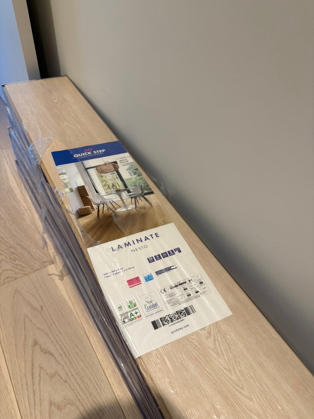 Quickstep Nesto Nature 10,895 vierkante meter nieuw, Ophalen, Nieuw, Laminaat