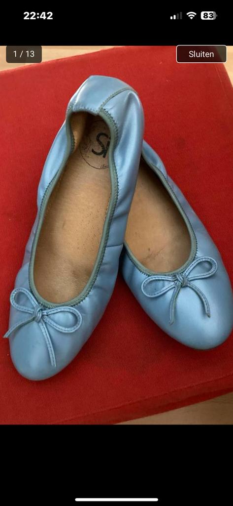 Kwaliteitsvolle lederen zomerse ballerina’s, Ophalen of Verzenden, Zo goed als nieuw