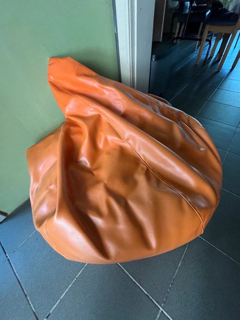 Pouf, Enlèvement, Utilisé, Orange, Pouf