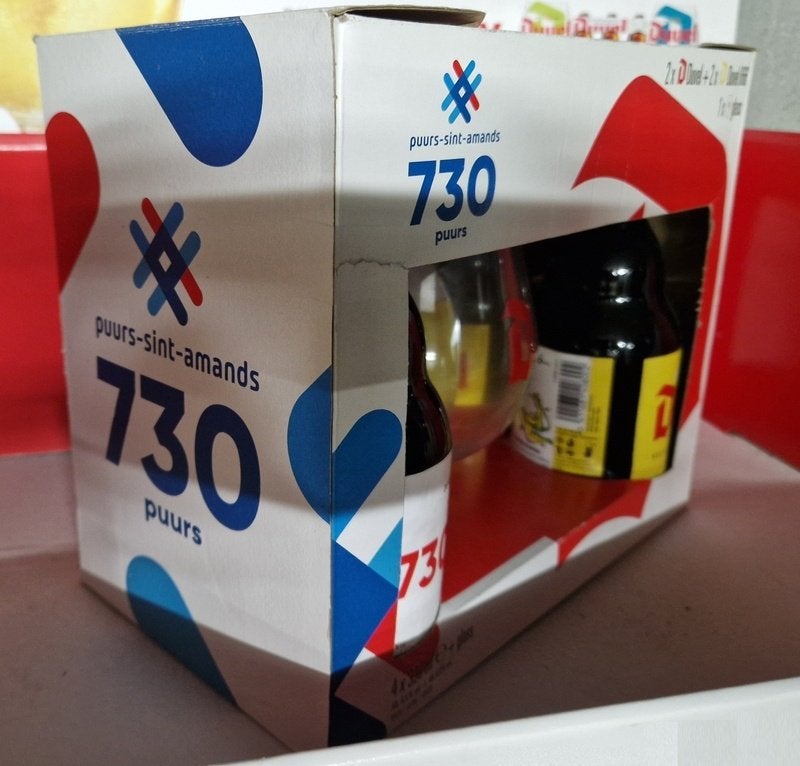 Duvel giftbox '730 jaar Puurs', Verzamelen, Glas en Drinkglazen, Ophalen of Verzenden, Bierglas