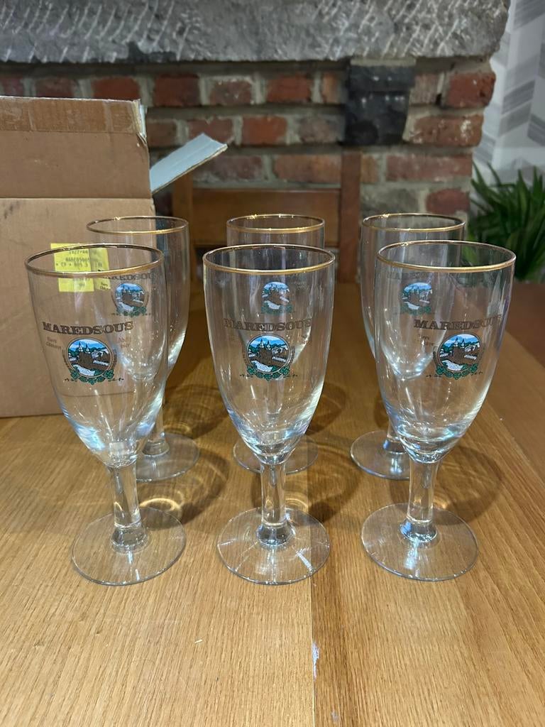 6 verres Maredsous, Collections, Enlèvement, Verre à bière