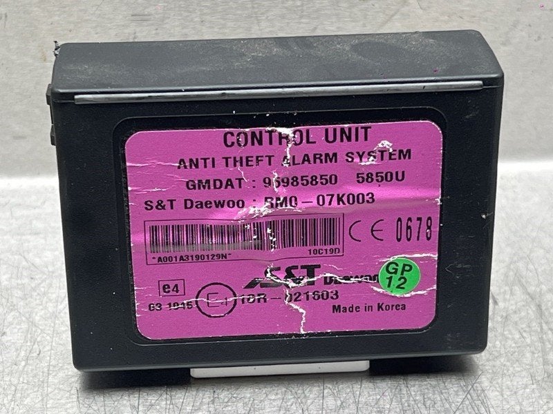 MODULE D ALARME Daewoo / Chevrolet Spark (|959858505850U|), Autos : Pièces & Accessoires, Utilisé, Daewoo