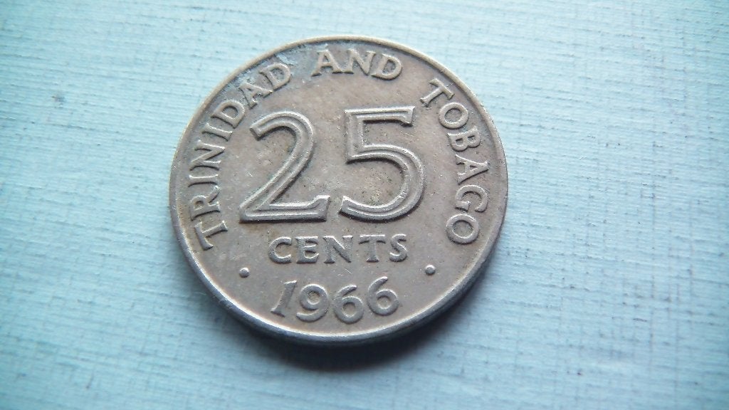 trinite et tobago 25 cents 1966, Enlèvement