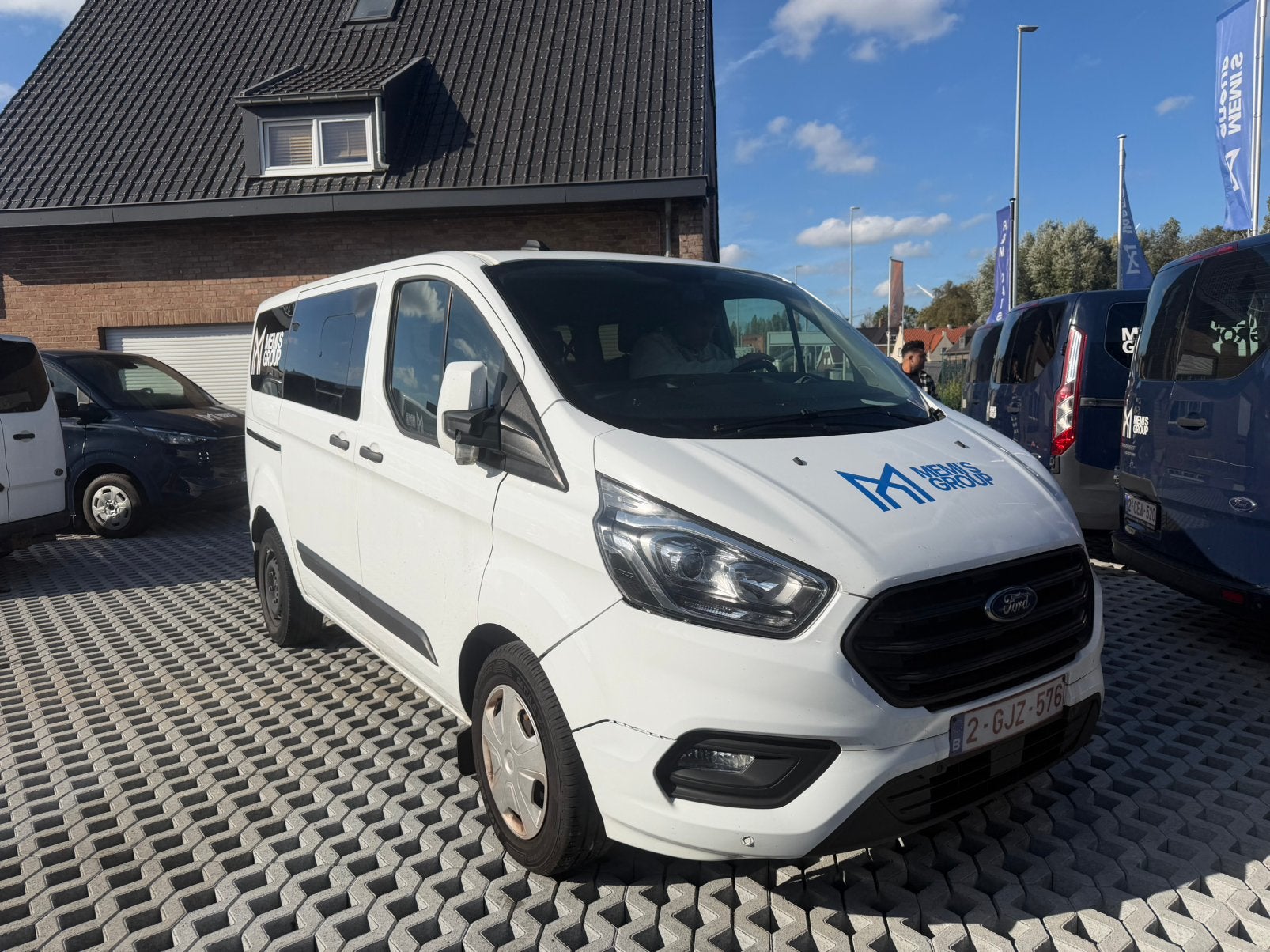 Ford Custom 2.0TDCI Airco 9 Zitplaats 2023// 209.000km, Auto's, 1995 cc, Euro 6, 4 cilinders, Wit