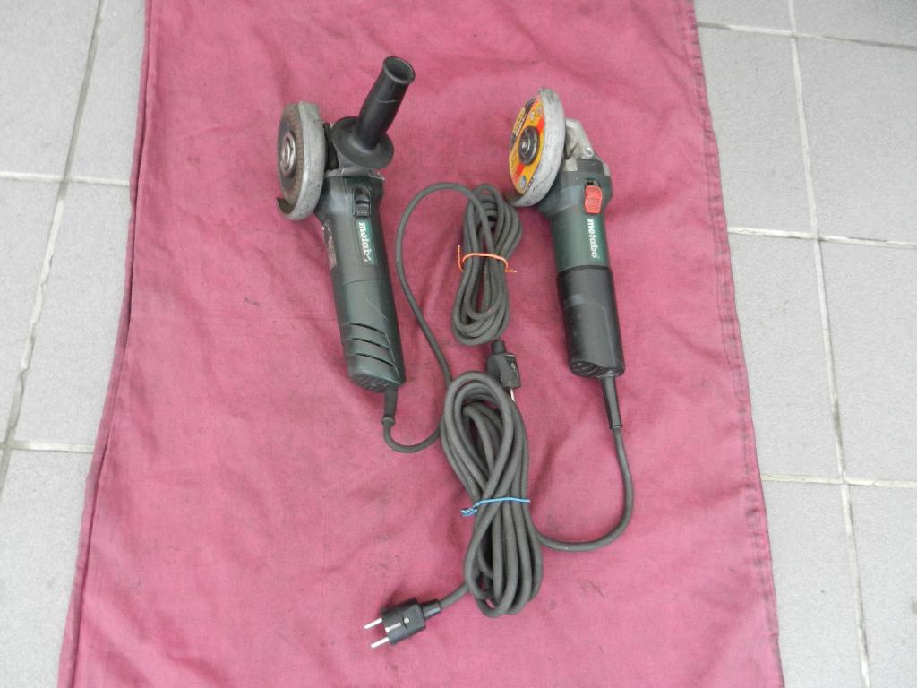 2 Stuks Metabo WQ 1100 125 Slijpmachine Slijpmachine, Doe-het-zelf en Bouw, Ophalen, Zo goed als nieuw, 1000 watt of meer, Haakse handslijpmachine