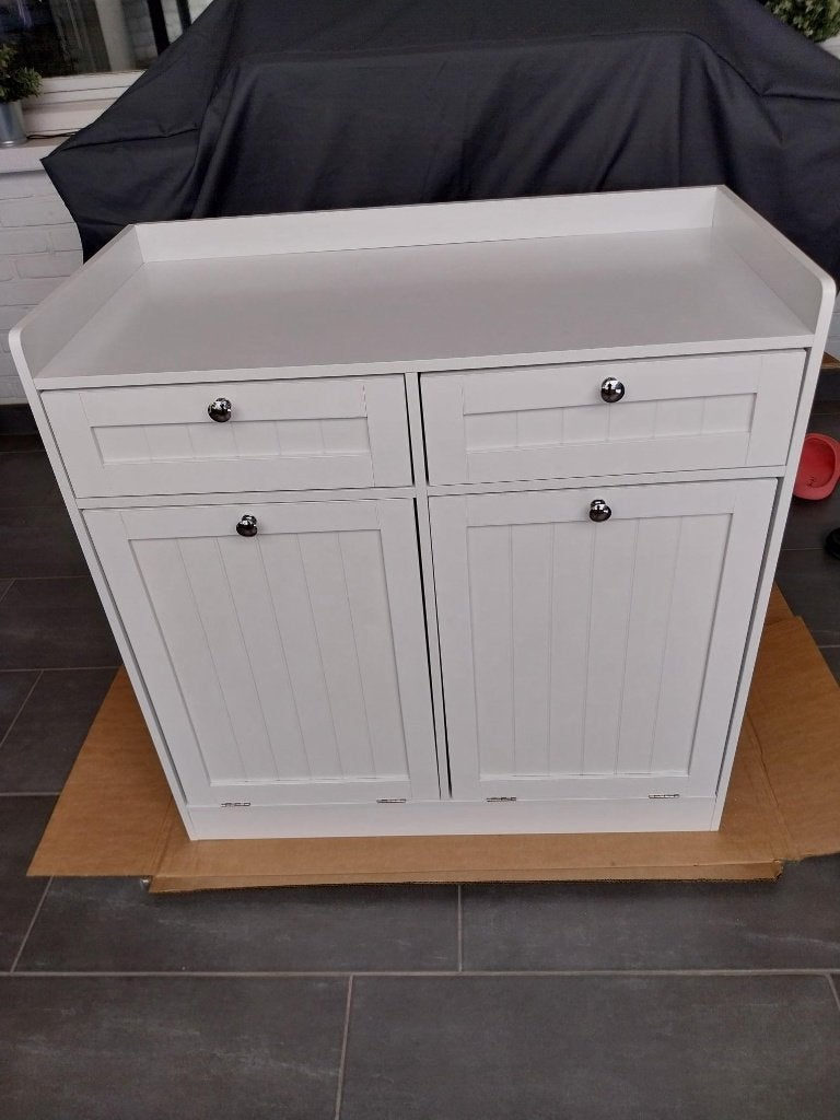 Wit badkamerkastje, Ophalen, (Half)hoge kast, Nieuw, 50 tot 100 cm