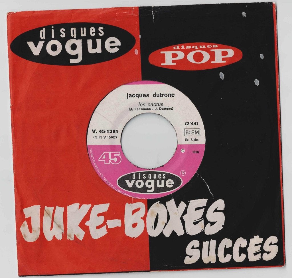 Jacques Dutronc - Les cactus - l'espace d'une fille, Enlèvement ou Envoi, 7 inch, Utilisé, Pop
