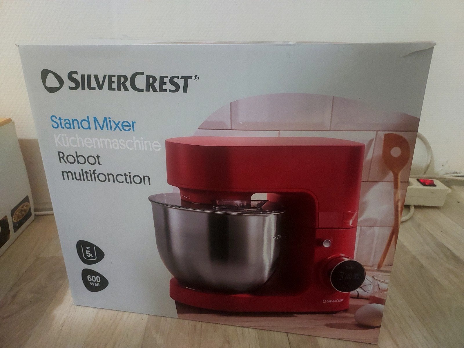 SilverCrest Stand Mixer / Keukenmachine 600W (5L), Electroménager, Mélangeurs de cuisine, Résiste au lave-vaisselle, Comme neuf