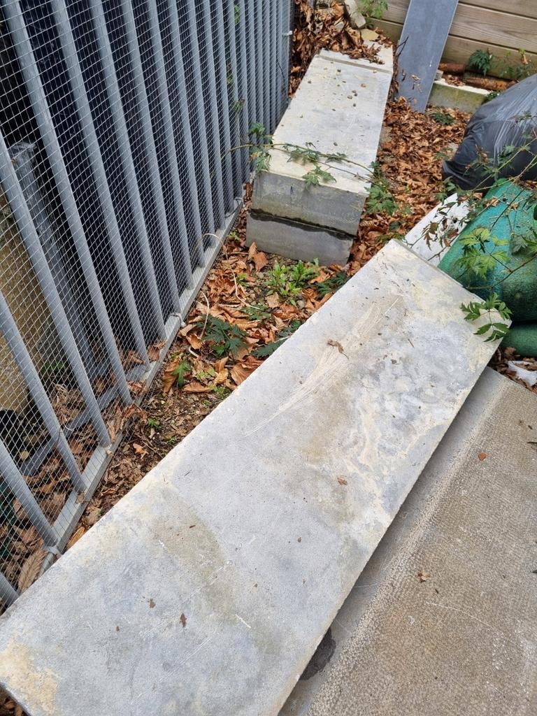 Blokken blauwe steen., Ophalen