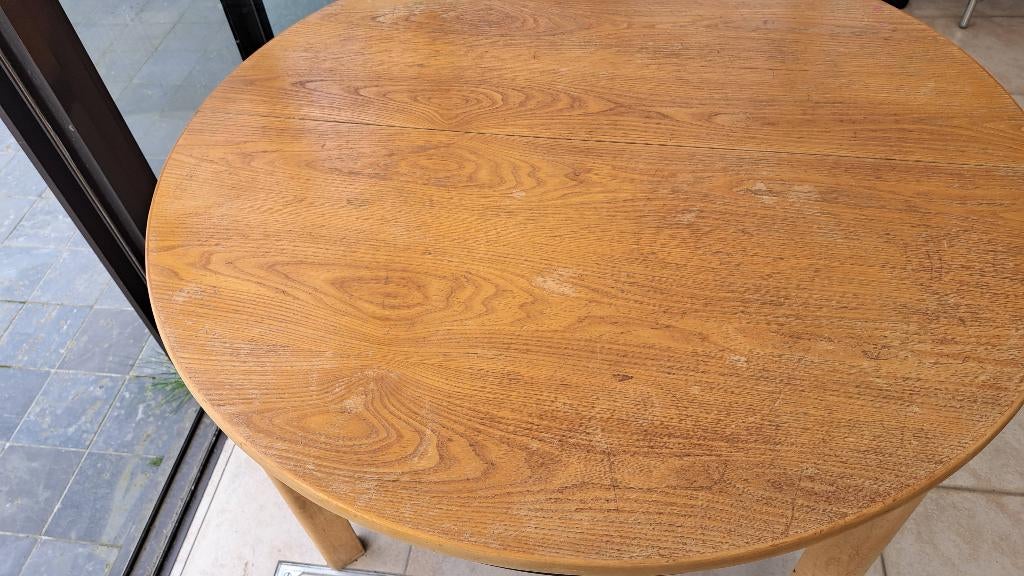 Houten tafel, Ophalen, Gebruikt, 100 tot 150 cm, 150 tot 200 cm