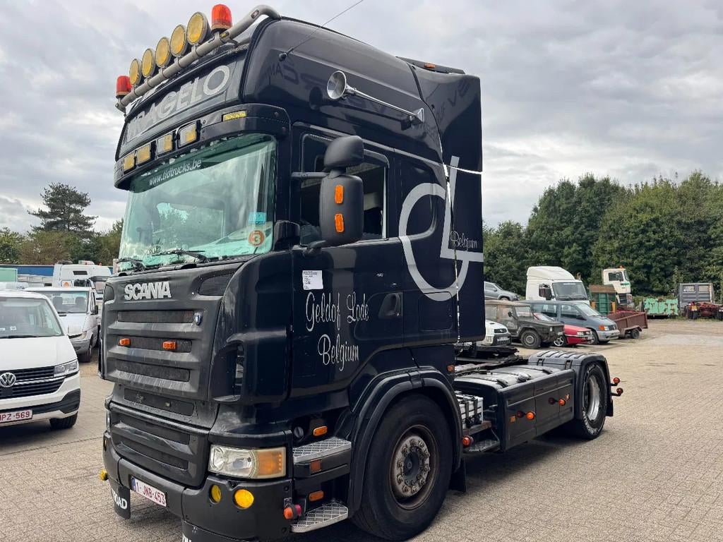 Scania R500 V8 *BELGIAN TRUCK-TOPLINE-EURO3* (bj 2005), Auto's, Vrachtwagens, Automaat, Achterwielaandrijving, Scania, Zwart