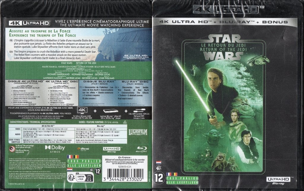 star wars episode IV (4k ultra-hd + 2 blu-ray) neuf, CD & DVD, Blu-ray, Enlèvement ou Envoi, Neuf, dans son emballage, Science-Fiction et Fantasy