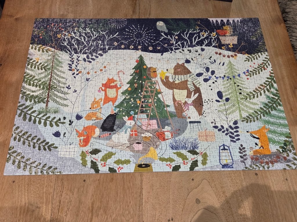 Kerstpuzzel - Winterpuzzel 1000 stuks -Libelle, Ophalen, 500 t/m 1500 stukjes, Zo goed als nieuw, Legpuzzel
