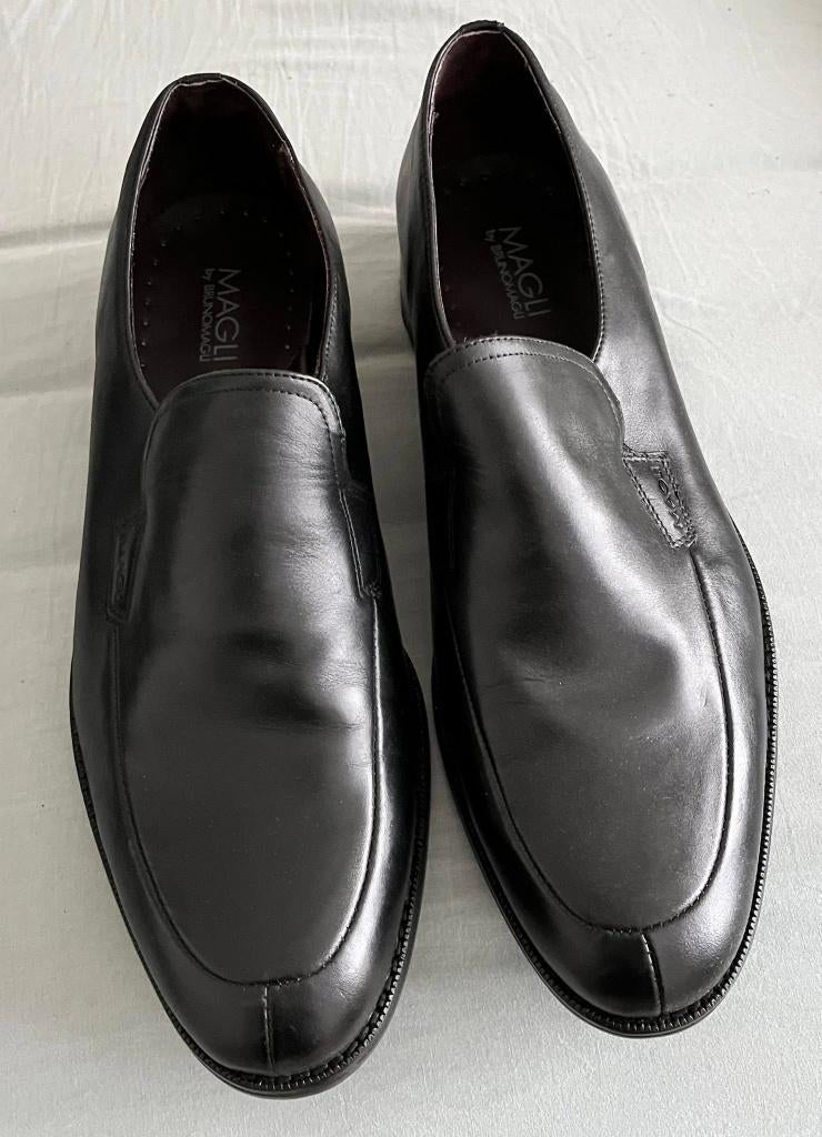 Magli zwarte leren schoen 10F - 44, Ophalen, Zwart, Nieuw, Espadrilles of Moccasins