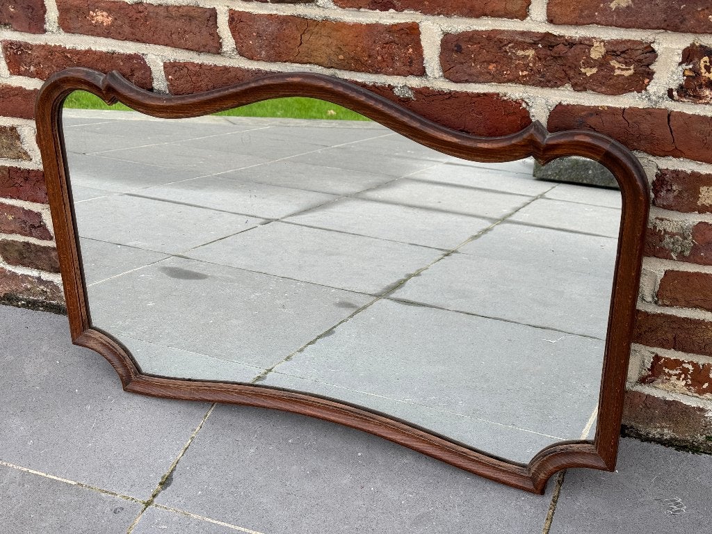 Miroir ancien en bois 80 cm x 53 cm, Maison & Meubles, Enlèvement ou Envoi