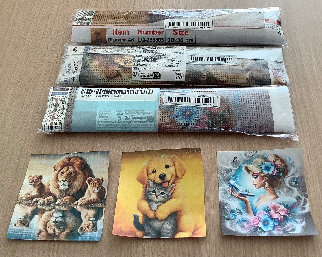 3 nieuwe diamond paintings  30x30.    Per stuk 3€, Hobby & Loisirs créatifs, Enlèvement, Neuf