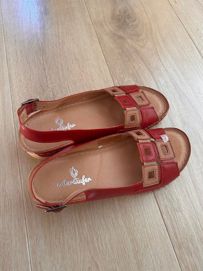 Sandales, Rouge, Comme neuf, Enlèvement, Sandales et Mûles
