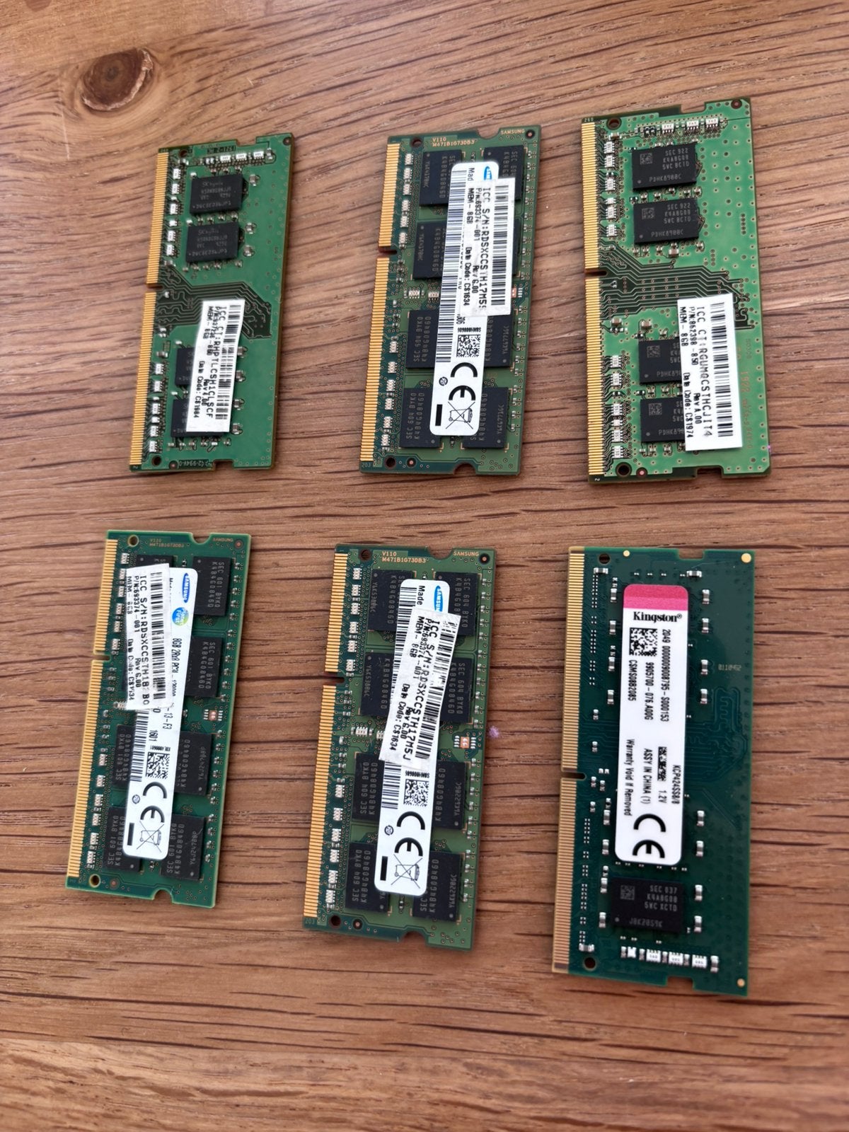6 x DDR3 8GB Sodimm, Computers en Software, RAM geheugen, Ophalen of Verzenden, Zo goed als nieuw, DDR3