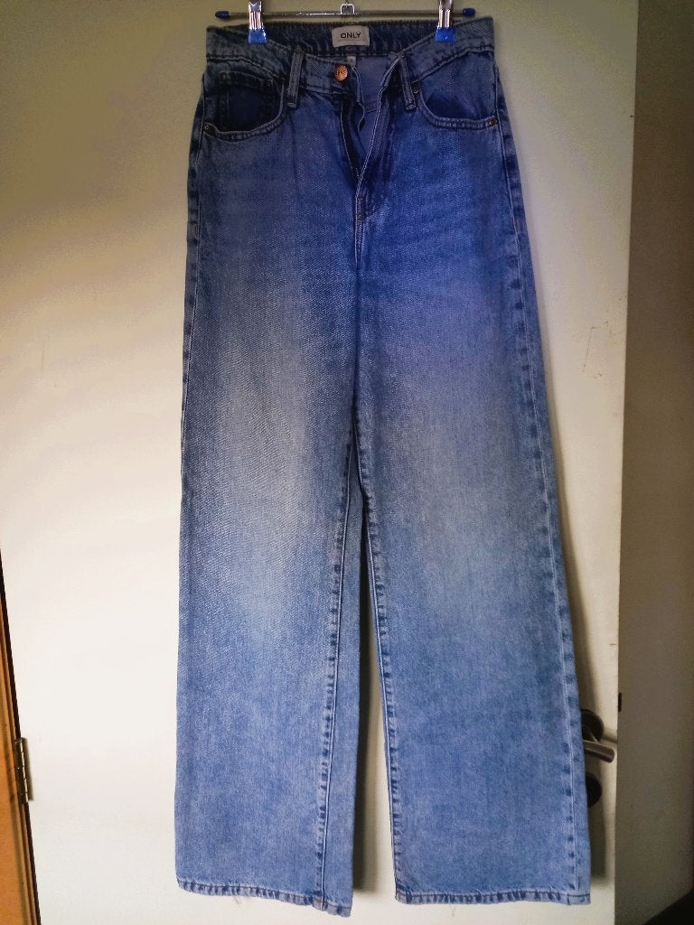 Dameskleding – Wide jeans Only – maat 25/34, Kleding | Dames, Only, Blauw, Ophalen of Verzenden, Maat 34 (XS) of kleiner