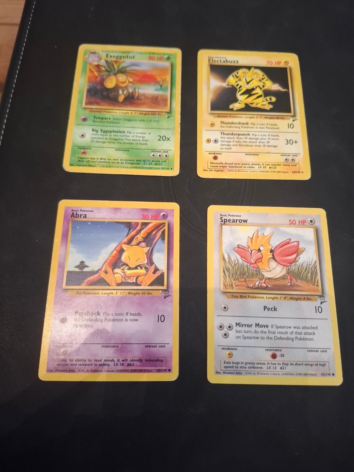 Cartes Pokémon : Abra, Spearow, Exeggutor, Electabuzz, Enlèvement ou Envoi