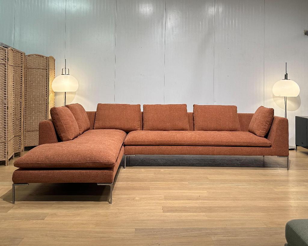 TAPISSÉ NEUF B&B Italia Charles canapé d’angle – PN: 17.500€, Maison & Meubles, Neuf, Design Bankstellen B&B Italia, 150 cm ou plus