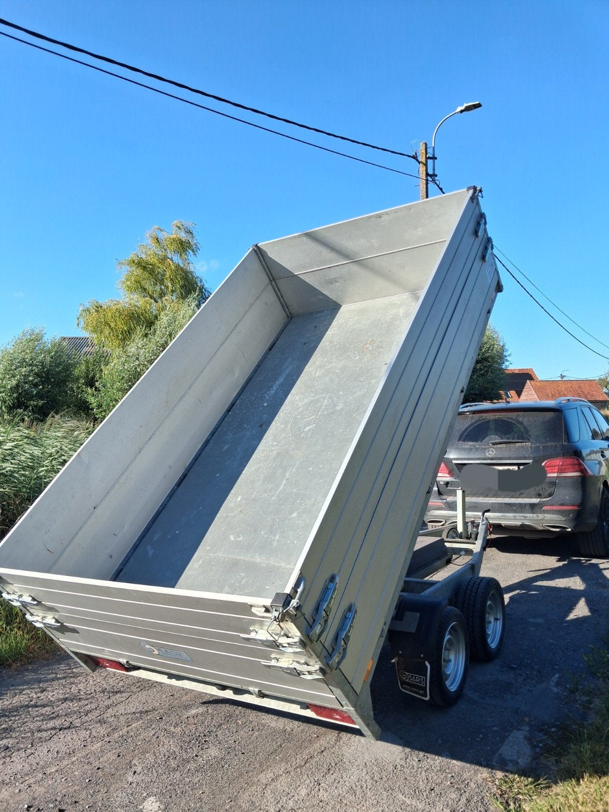 SARIS Elektrische Kipper 2,7ton met opzetborden +Oprijplaten, Ophalen, Zo goed als nieuw