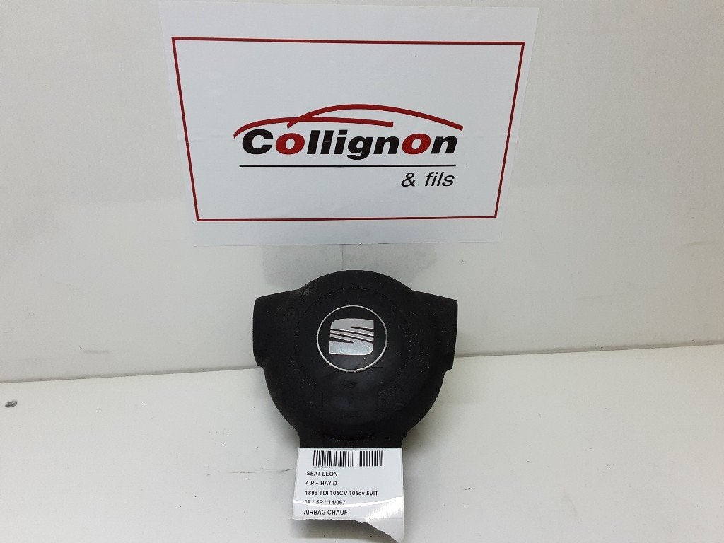 AIRBAG VOLANT Seat Leon (1P1) (W01P0880201C), Utilisé, Seat