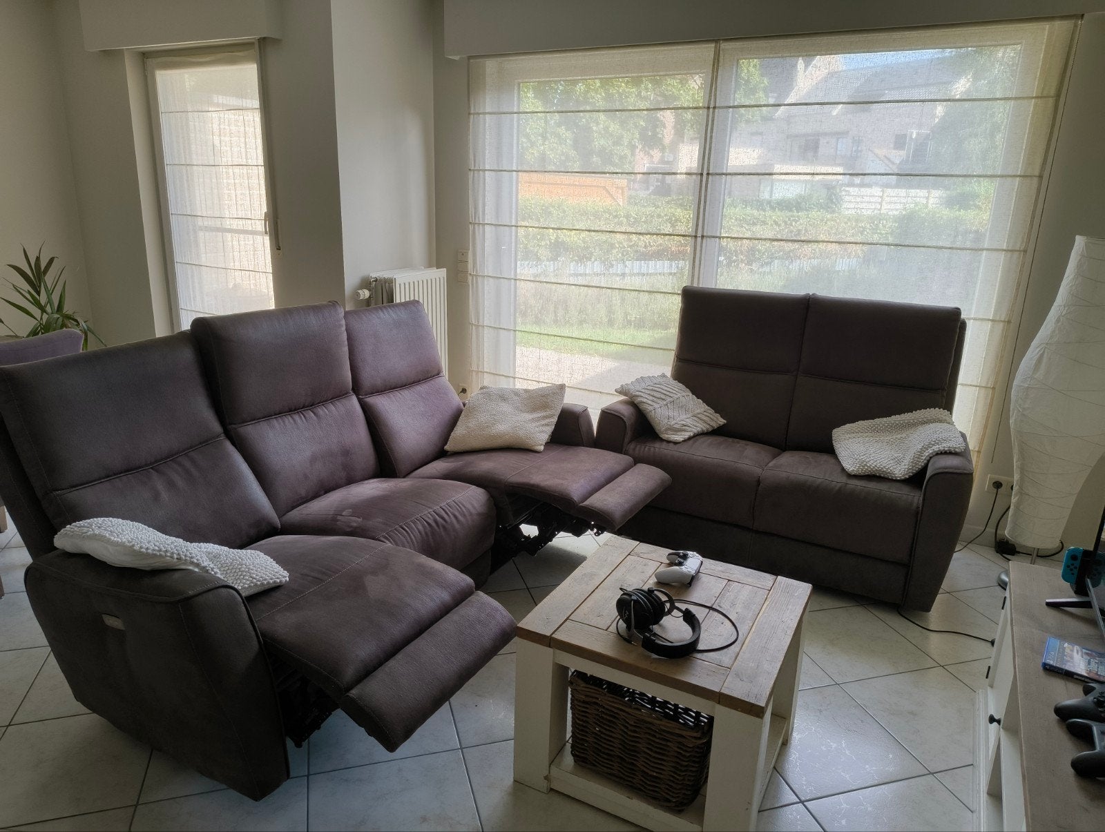 zetel met relax functie te koop, Huis en Inrichting, Ophalen, Gebruikt, Leer
