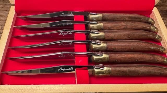 Couteaux à viande Laguiole véritable - 6 pièces, Enlèvement, Neuf, Bois