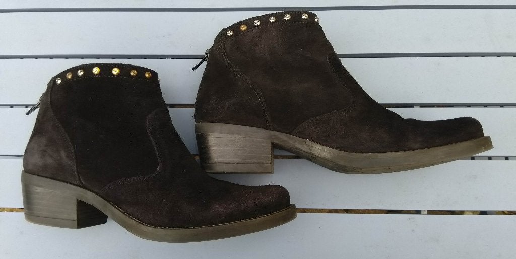 Bottines dames en nubuck noir Kanna, Enlèvement ou Envoi, Comme neuf, Boots et Botinnes, Kanna
