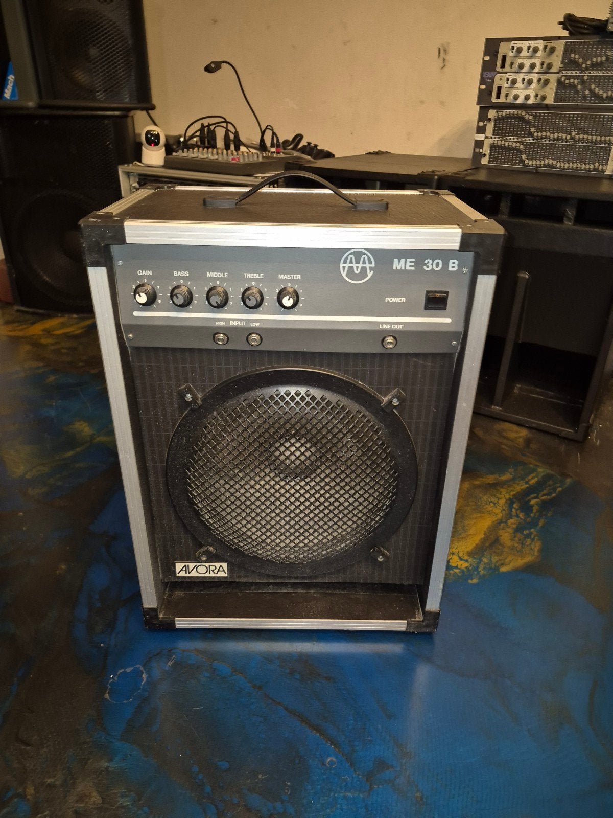 Vintage Avora ME 30 B Basgitaarversterker (30W) | Made in GD, Musique & Instruments, Enlèvement ou Envoi, Utilisé, Guitare basse