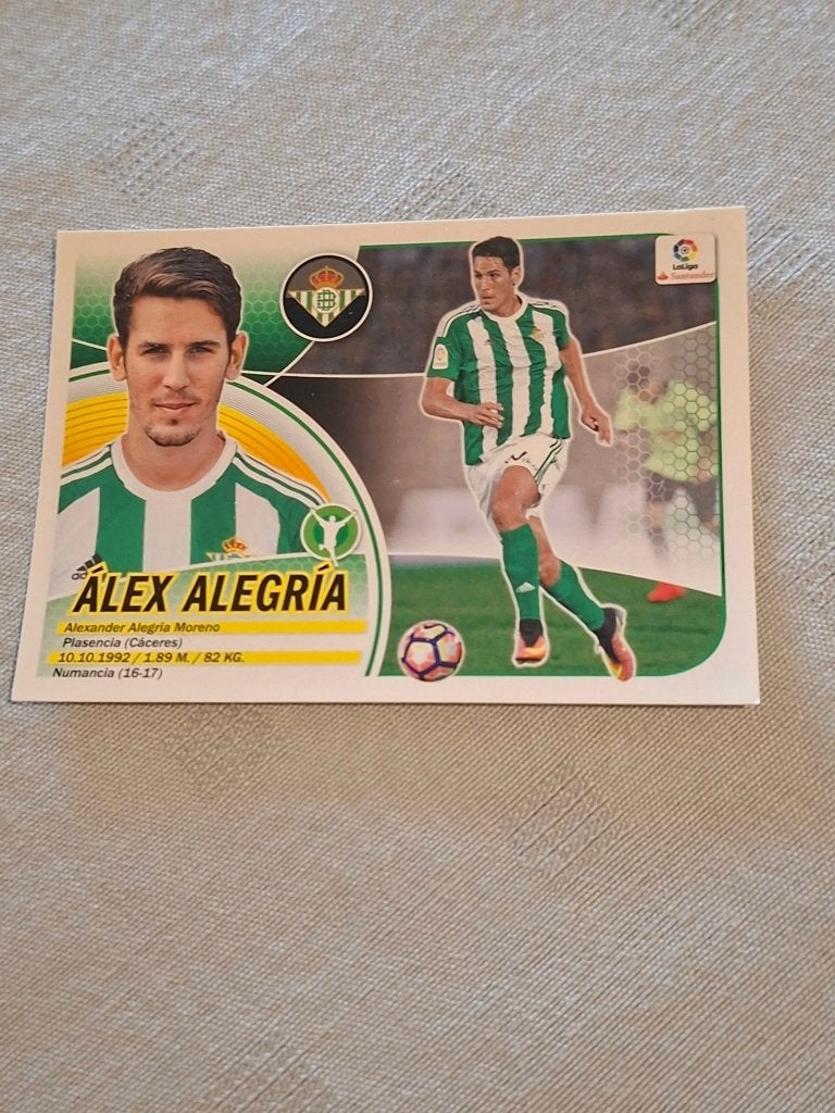Panini / Sticker / Alex Alegria / Real Betis / 2016-2017, Ophalen of Verzenden, Nieuw, Poster, Plaatje of Sticker