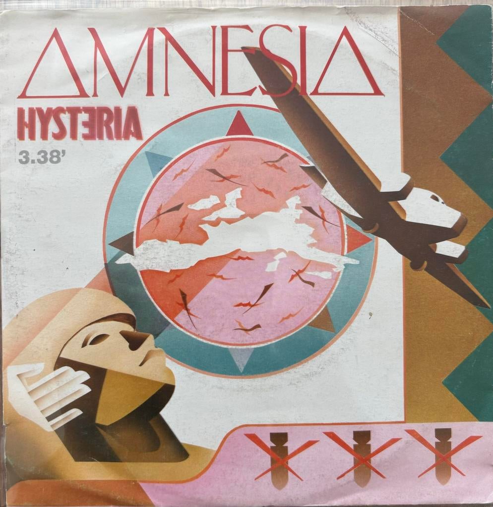 Amnisia - Hysteria - A D N ( remix version ) (7” vinyl )1989, Enlèvement ou Envoi, Utilisé