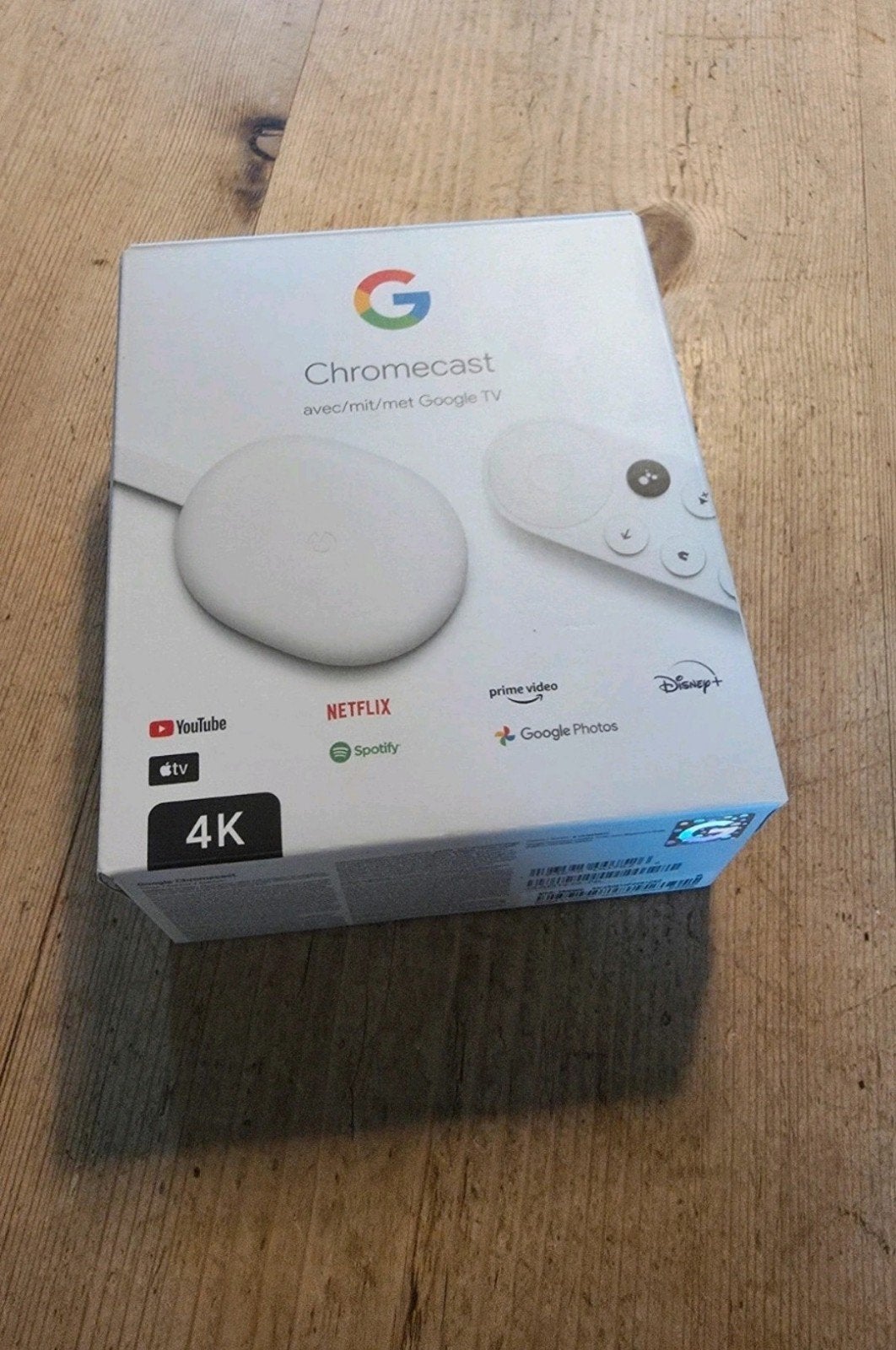 te koop Google Chromecast 4k-HDR met Google tv, Audio, Tv en Foto, Ophalen of Verzenden