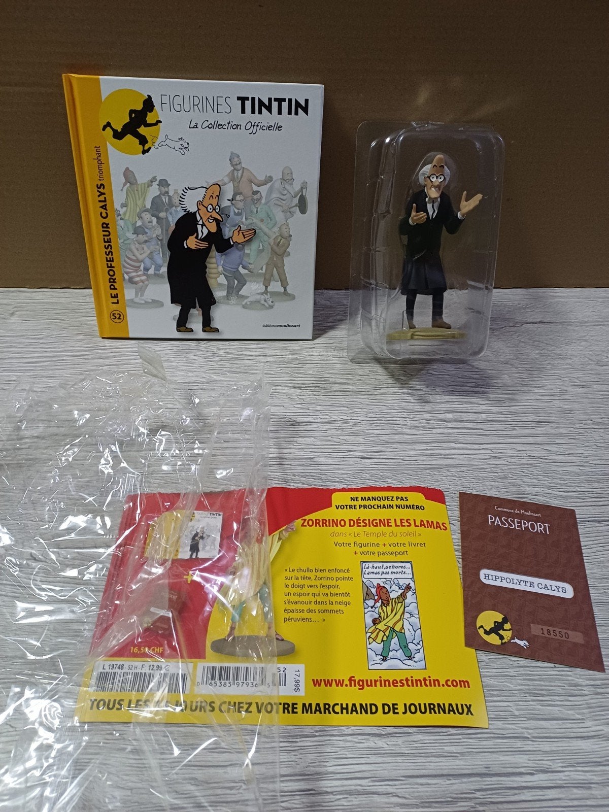 Figurine le professeur Calys 52 Tintin, Collections, Personnages de BD, Comme neuf, Statue ou Figurine, Tintin, Enlèvement ou Envoi