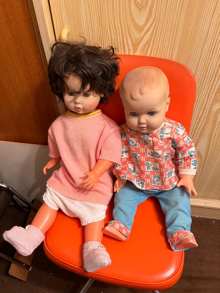 2 poupées RATTI ANNÉES 60, Verzamelen, Poppen, Ophalen, Zo goed als nieuw, Pop
