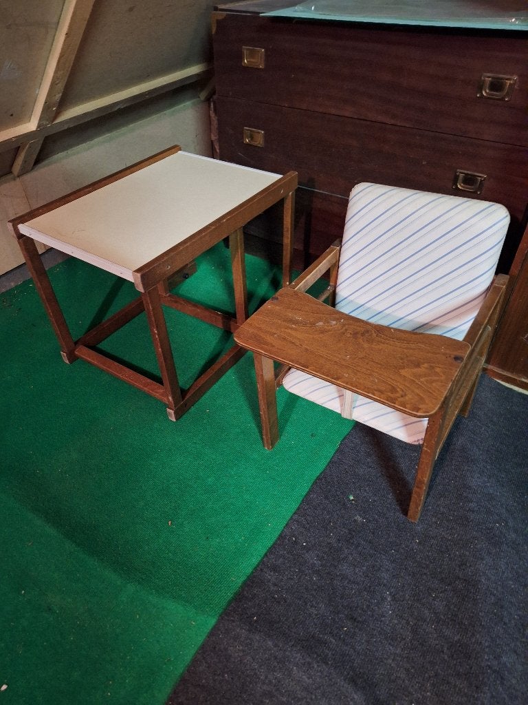 Houten Kinderstoel als tafel en stoeltje, Ophalen, Zo goed als nieuw