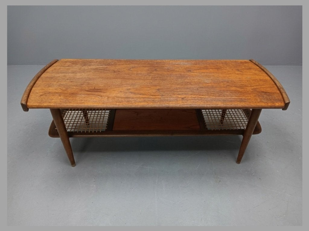 Louis van Teeffelen Salontafel No. 37, Maison & Meubles, Tables | Tables de salon, Teck, 100 à 150 cm, Mid century, Geen