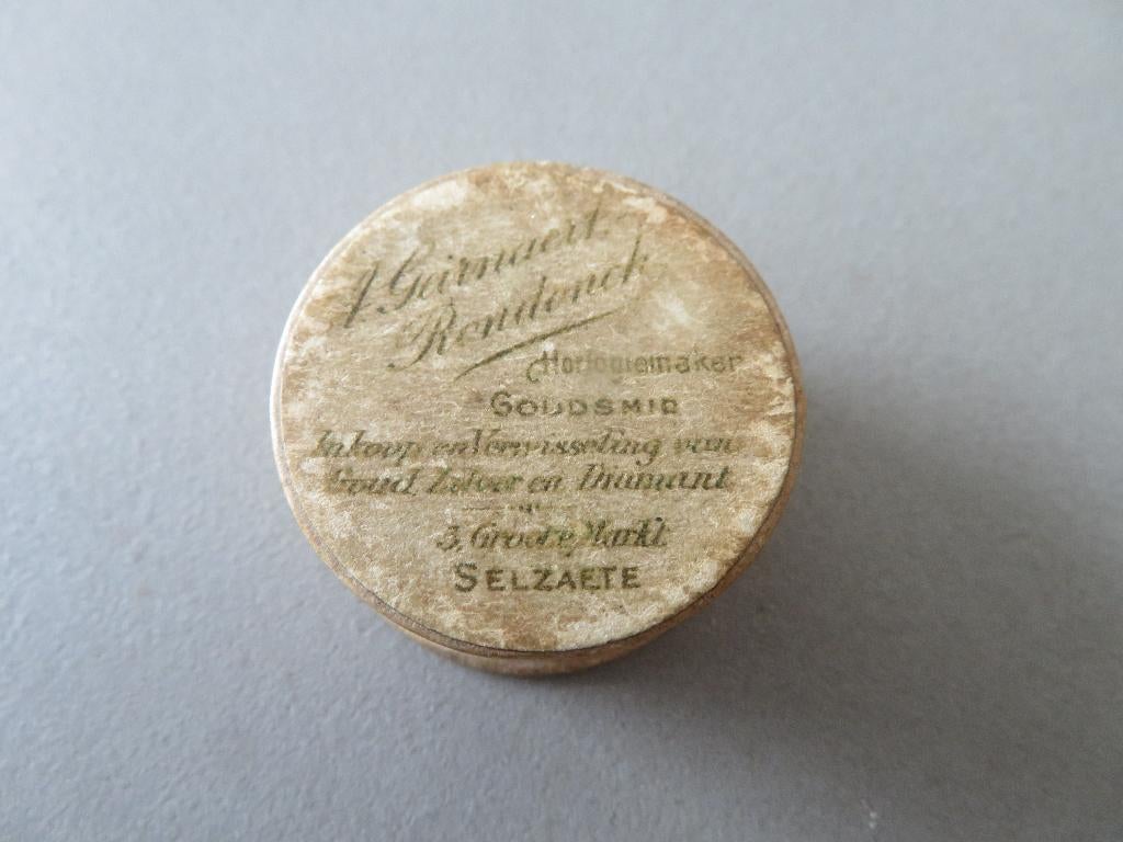 antiek doosje Geirnaert horlogemaker goudsmid Zelzate, Enlèvement ou Envoi, Utilisé, Ustensile