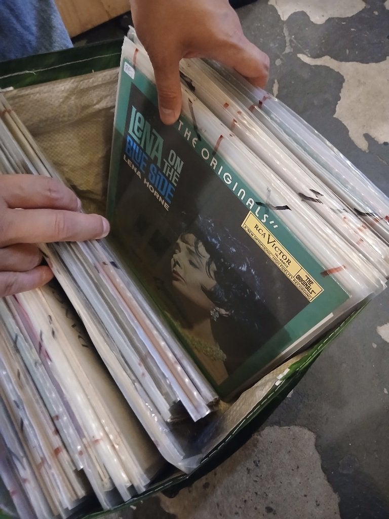 Pak van 1000 vinyl, Cd's en Dvd's, Ophalen, Gebruikt, 12 inch, LP