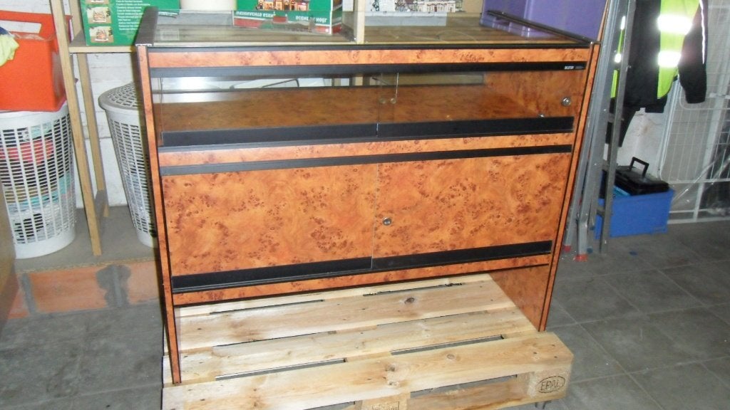 vitrine kast, Huis en Inrichting, Kasten | Vitrinekasten, Ophalen, 100 tot 150 cm, Glas, Klassiek