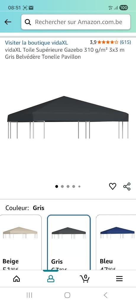Toile de tonnelle, Ophalen, Opvouwbaar, Partytent, Minder dan 2 meter