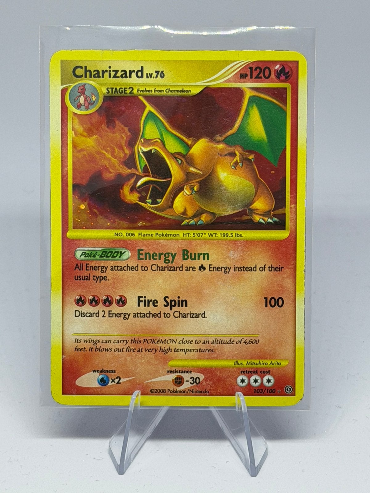 Carte Pokémon Charizard Lv.76, Enlèvement ou Envoi, Utilisé, Cartes en vrac, Foil