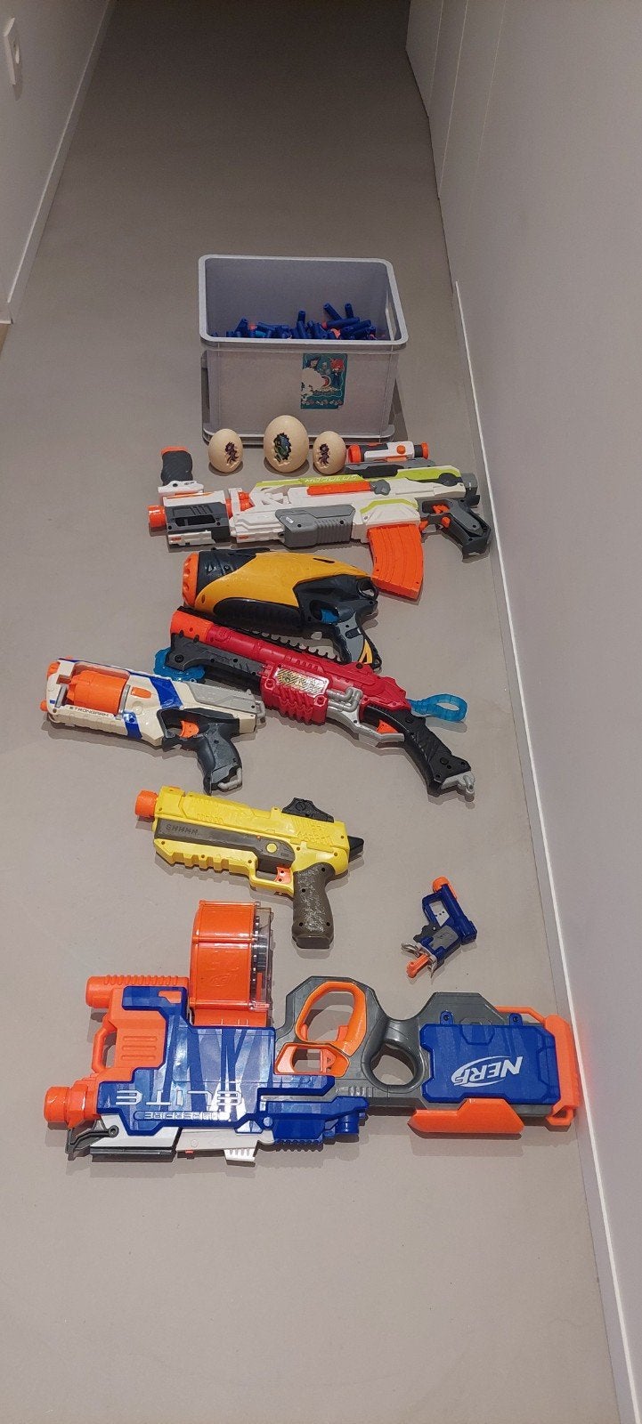 nerf pistolen en pijlen, Ophalen