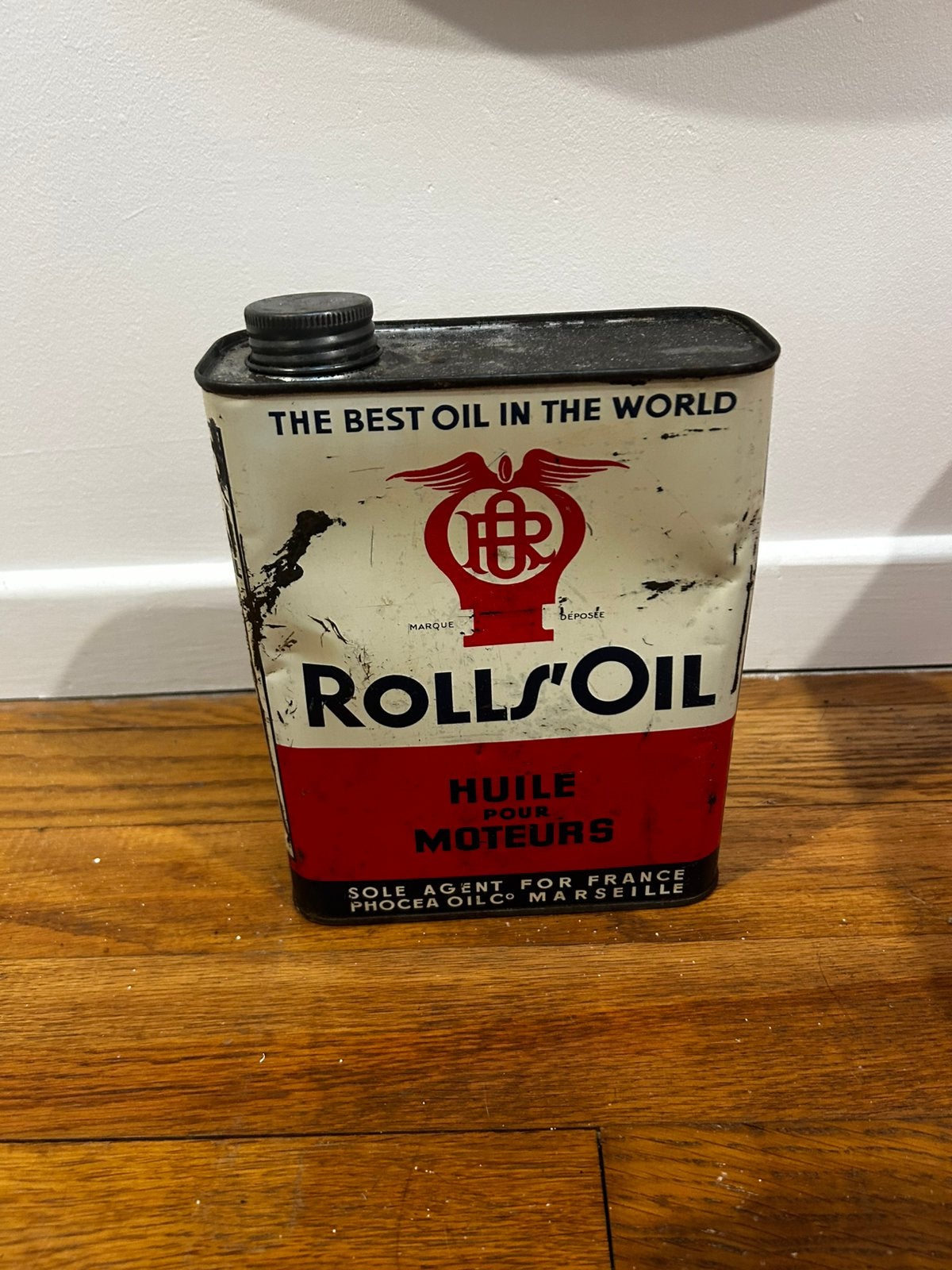 Bidon ancien Rolls oil, Collections, Enlèvement ou Envoi, Utilisé