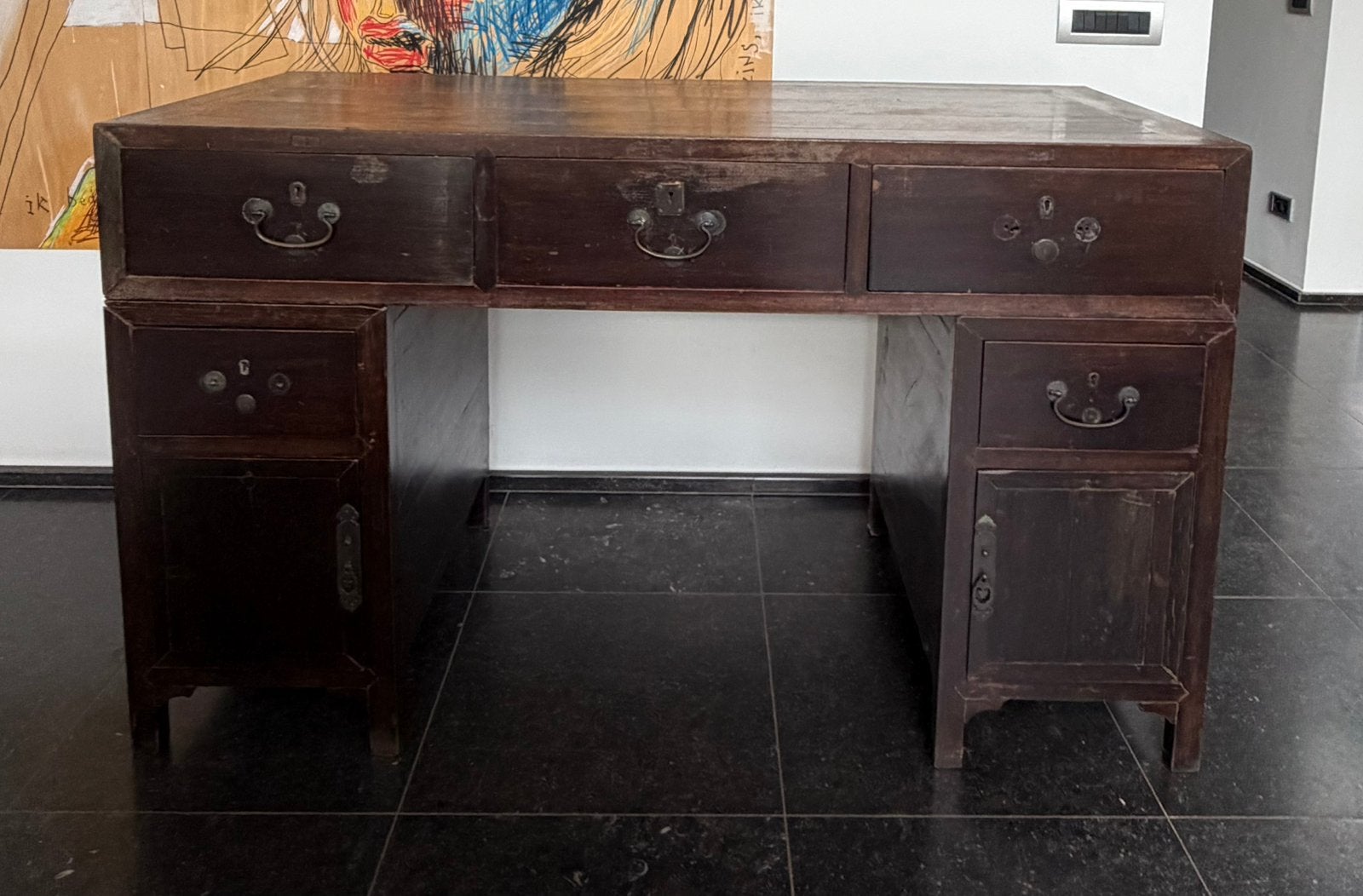 Antieke Chinese bureau in originele staat, Antiek en Kunst, Ophalen