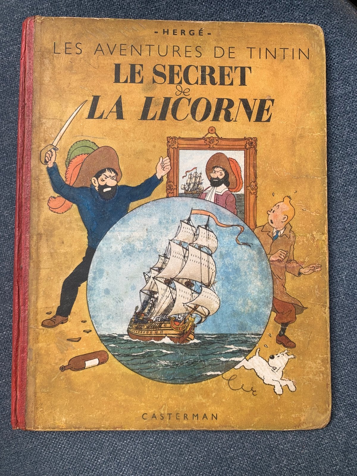 1e druk 1943 - Tintin - Secret de la licorne, Boeken, Stripverhalen, Eén stripboek, Ophalen of Verzenden, Gelezen