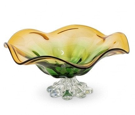 Vintage Murano-stijl Glazen Schaal / Coupe, Ophalen