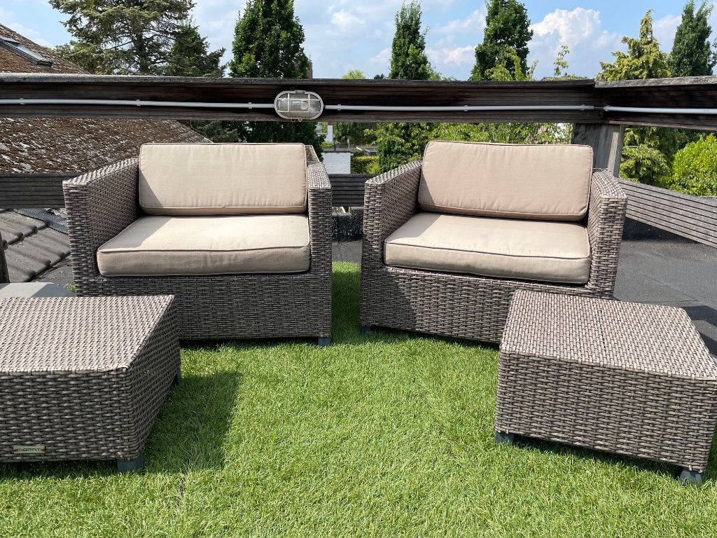 Loungeset Morati - 2 zetels, Tuin en Terras, Gebruikt, Loungeset, Wicker, Ophalen